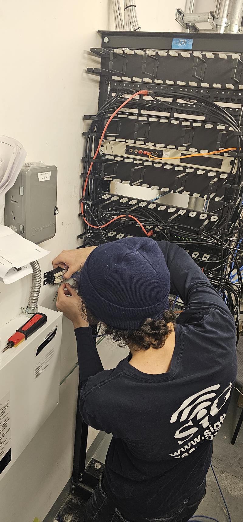 Cabling for Intermediate Distribution Frame connecting two floors